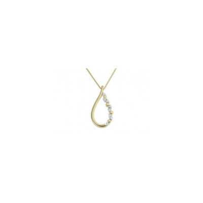Pendentif Or Jaune Goutte et Oxydes