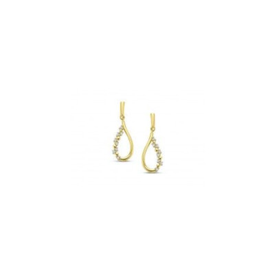 Boucles d'Oreilles Gouttes Or Jaune et Oxydes
