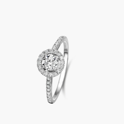 Solitaire One More Accompagné d'un Entourage Diamants