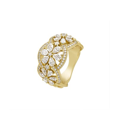 Bague B&F My Haute Joaillerie Prestige Notre Dame en or jaune et diamants