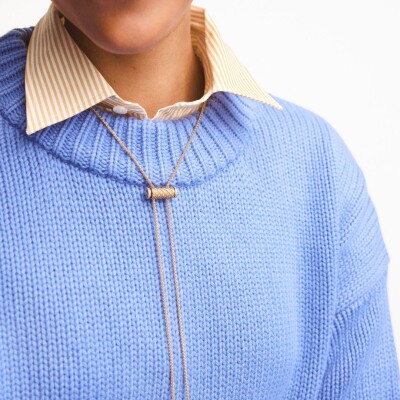 Collier Nouvel Héritage Latch Semi Paved en or jaune et diamants