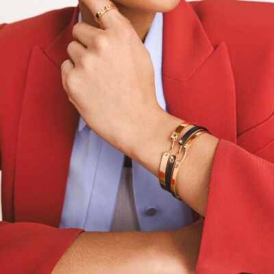 Bracelet Bangle Nouvel Héritage Mood Mid Manhattan GM en or rose et diamants