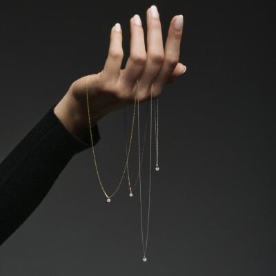 Collier La Brune & La Blonde 360° en or jaune et diamant de 0.20ct