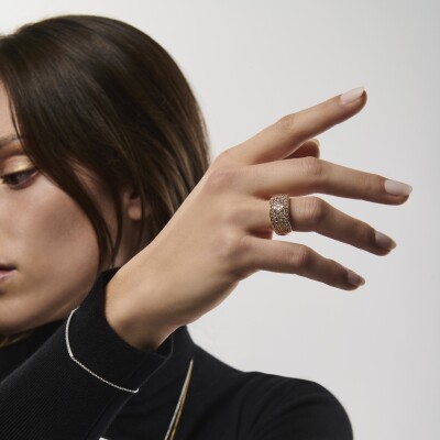 Bague B&F My Haute Joaillerie Champagne, or blanc et diamants