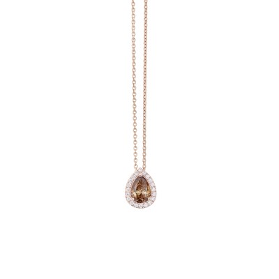 Collier B&F My Haute Joaillerie Cognac, or rose, diamant cognac et diamants