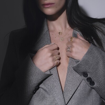 Bague B&F My Haute Joaillerie 180°, or jaune et diamants