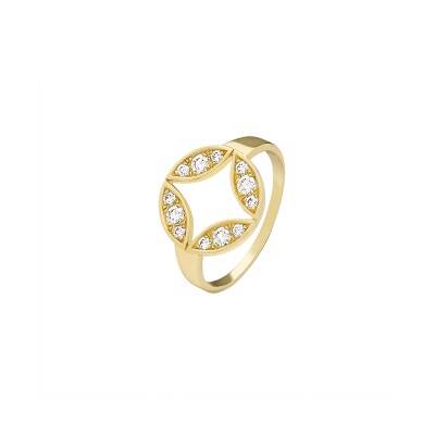 Bague B&F My Haute Joaillerie 180°, or jaune et diamants