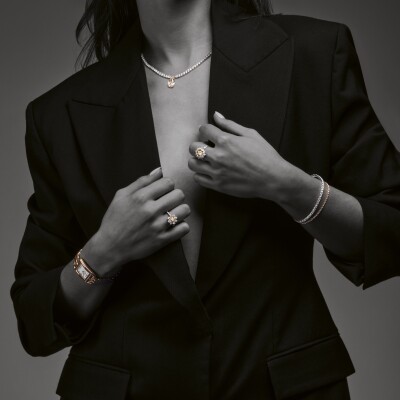 Bague B&F My Haute Joaillerie Kate, or rose, diamants et diamant cognac