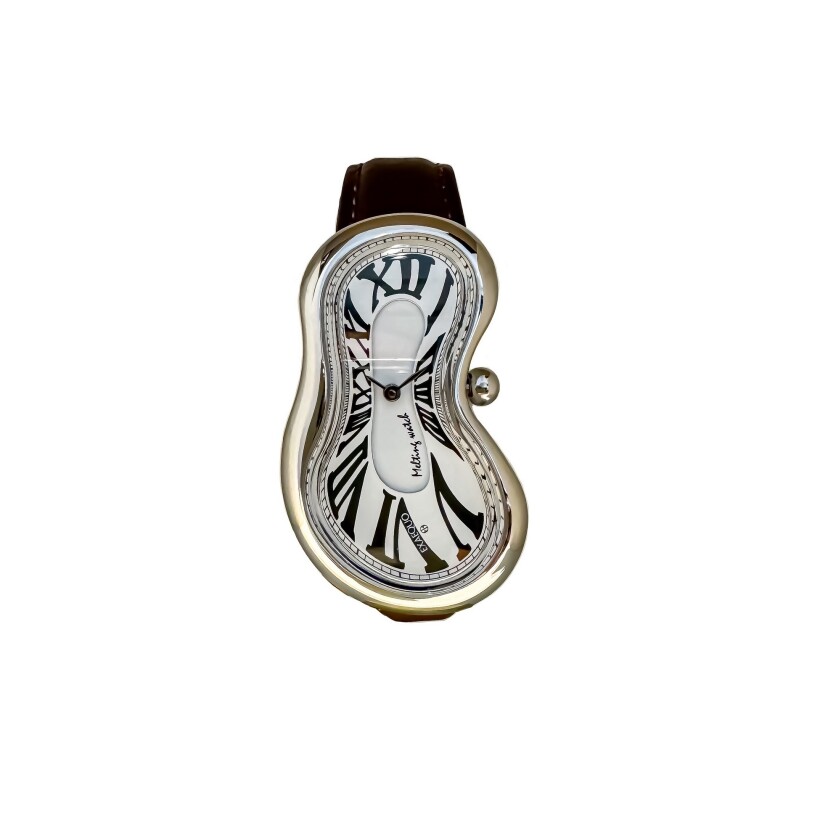 Montre EXAEQUO Melting Argent Blanc