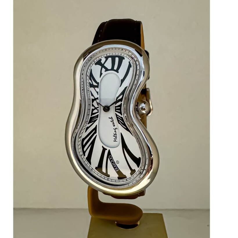 Montre EXAEQUO Melting Argent Blanc