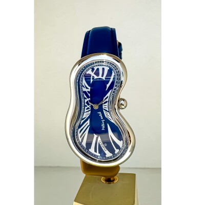 Montre EXAEQUO Melting Argent Bleu