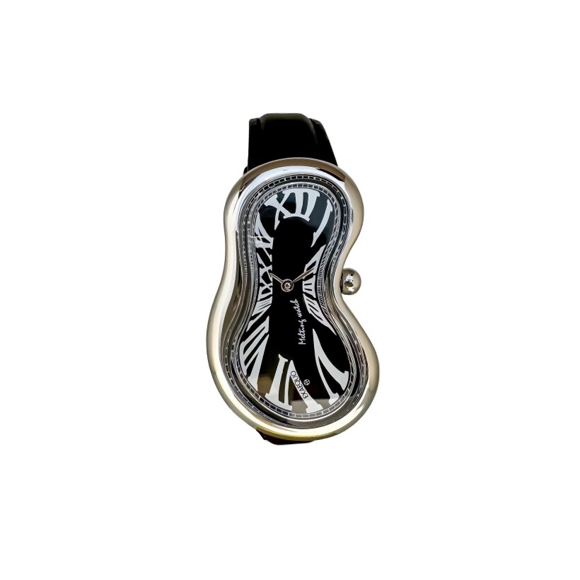 Montre EXAEQUO Melting Argent Noir