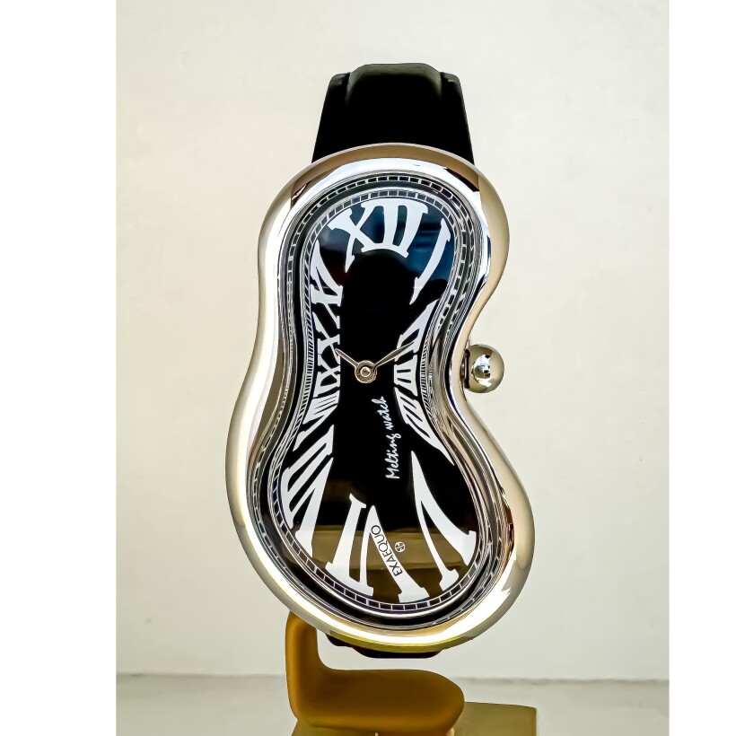 Montre EXAEQUO Melting Argent Noir