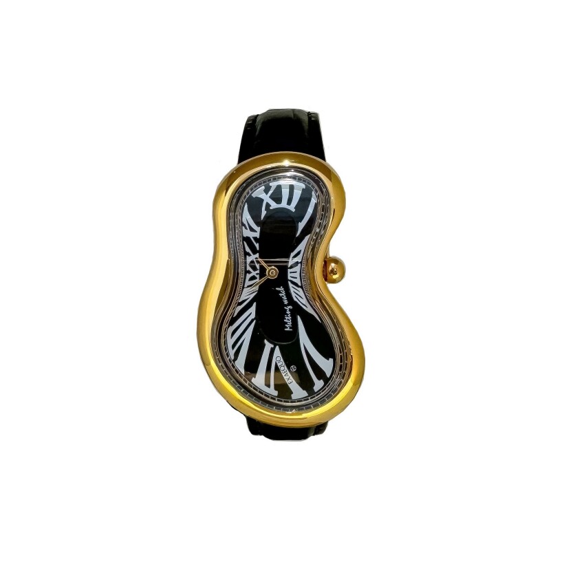 Montre EXAEQUO Meltind doré Noir.