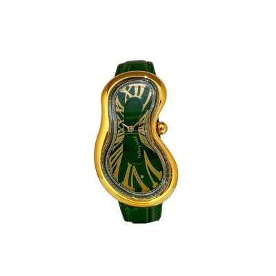 Montre EXAEQUO Melting doré Vert