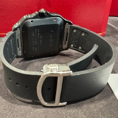 Montre Cartier Santos de Cartier Grand modèle acier  ADLC
