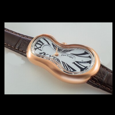 Montre EXAEQUO Meltind Rosé Blanche.