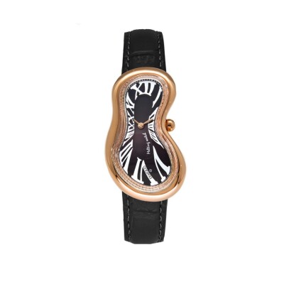 Montre EXAEQUO Meltind Rosé Noire.