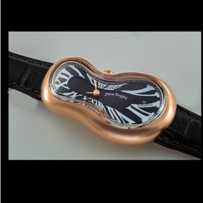 Montre EXAEQUO Meltind Rosé Noire.