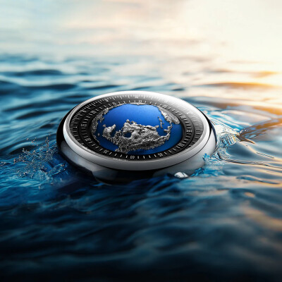 Montre Ciga Design Blue Planet II Titanium 46 mm.