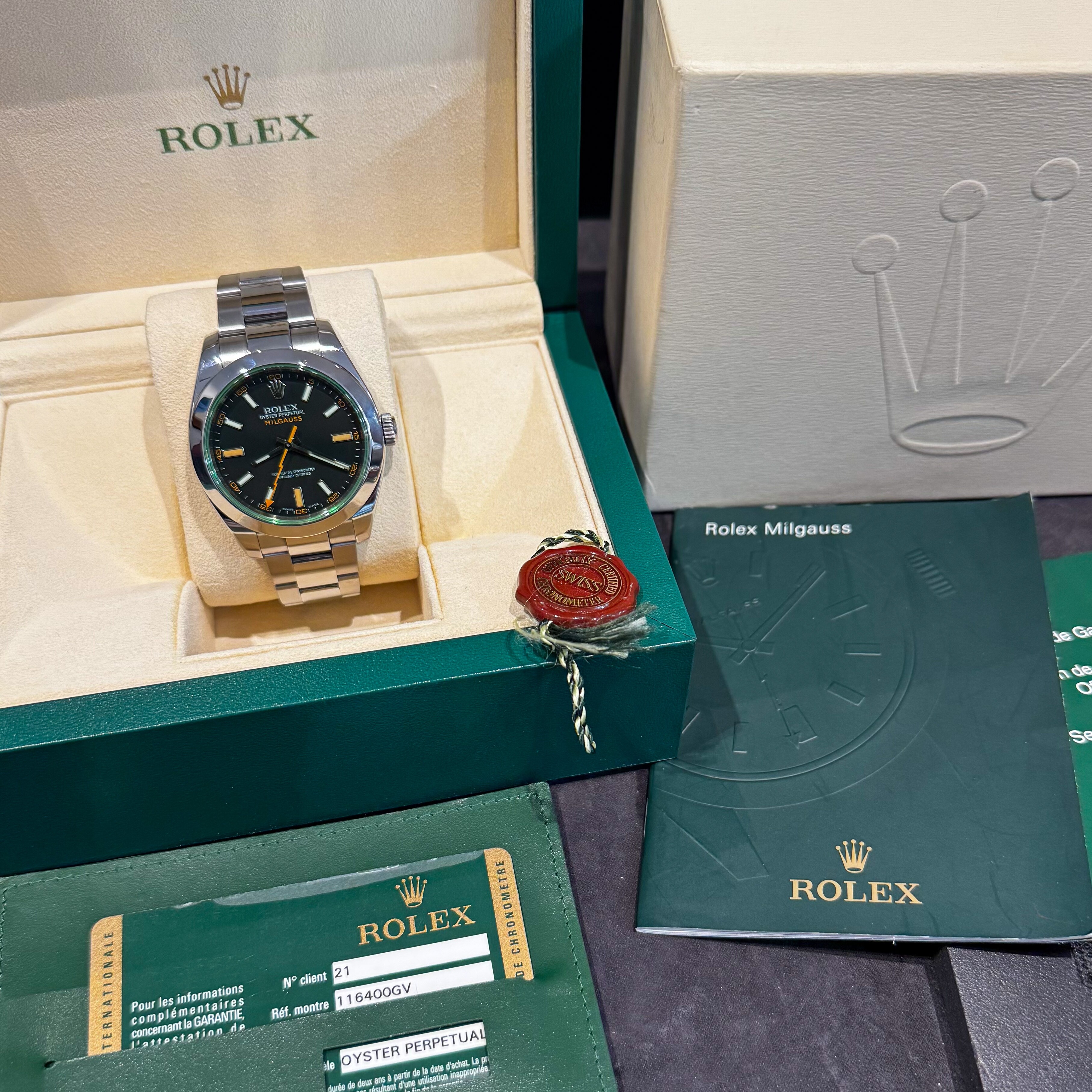Montre Rolex Milgauss 116400GV. vue 9