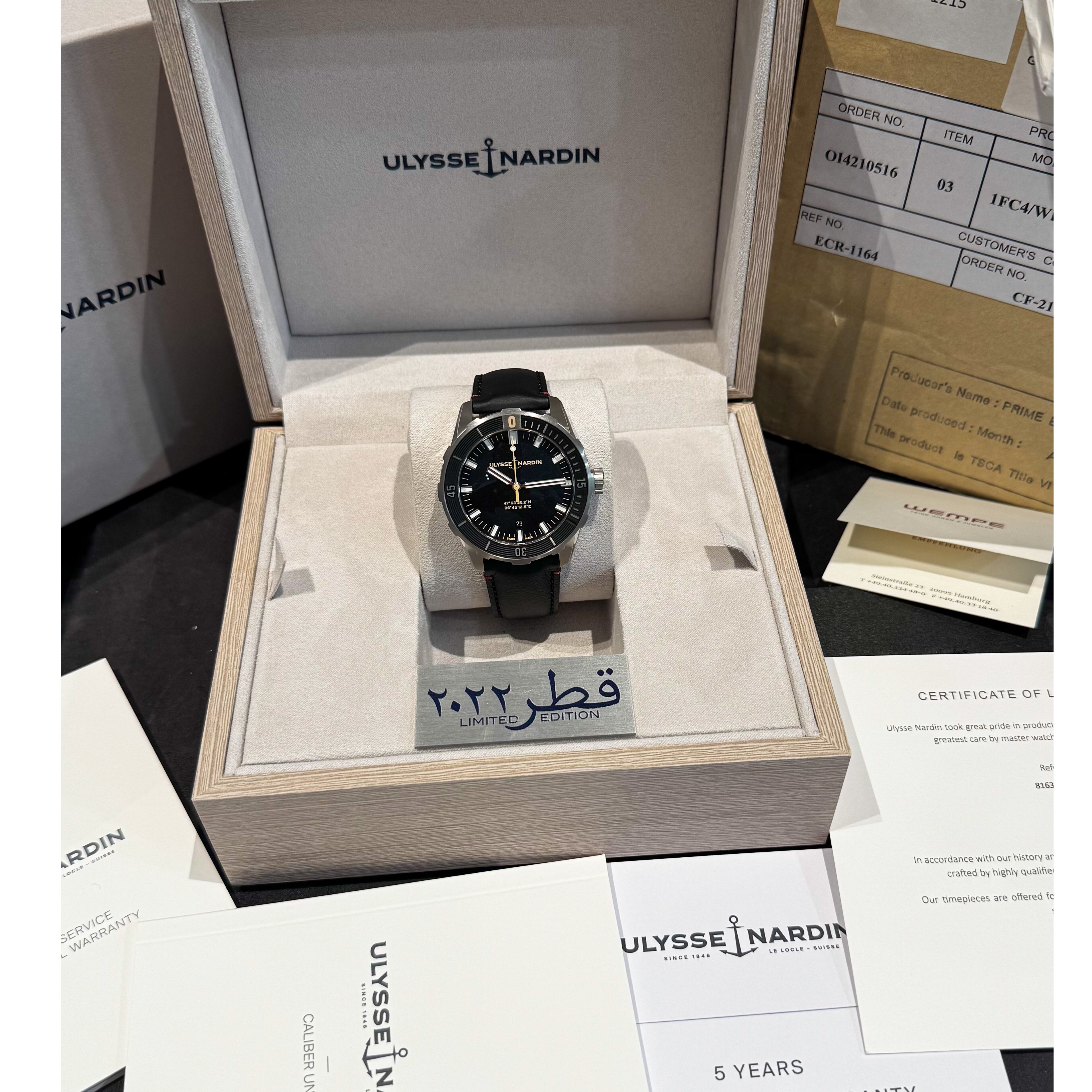 Montre Ulysse Nardin Diver Ltd Edition Qatar 2022. vue 8