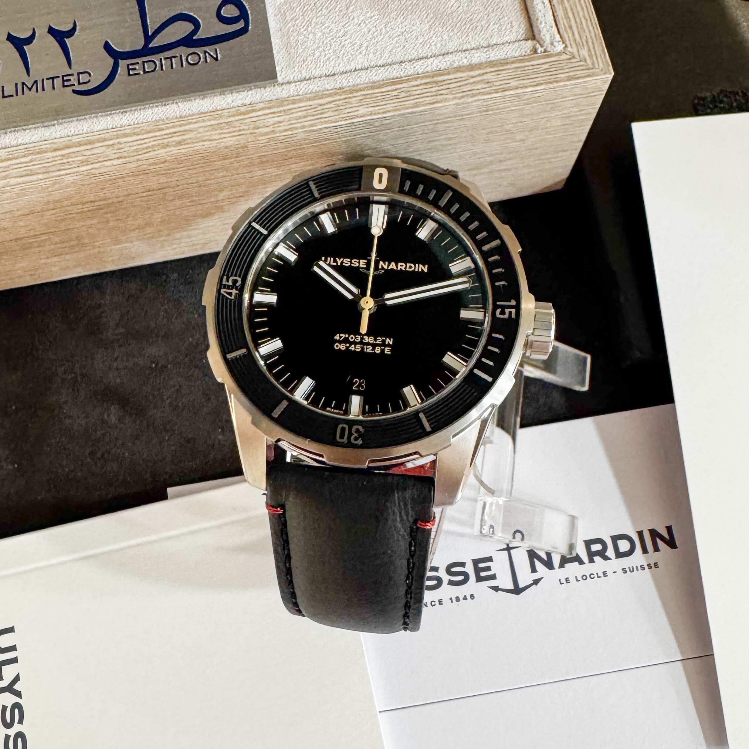 Montre Ulysse Nardin Diver Ltd Edition Qatar 2022. vue 2