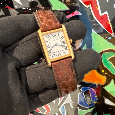 Montre Cartier Tank Solo PM Or rose et acier 3168.