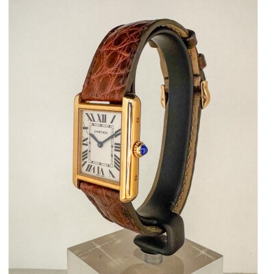 Montre Cartier Tank Solo PM Or rose et acier 3168.