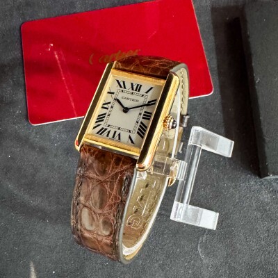 Montre Cartier Tank Solo PM Or rose et acier 3168.