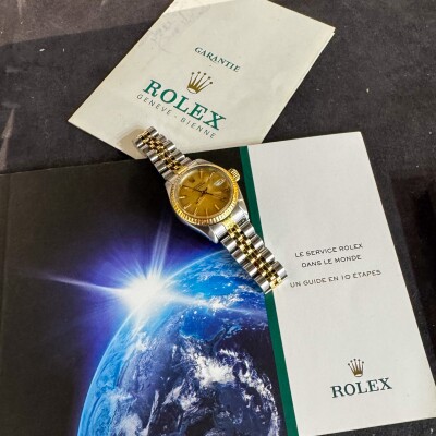 Montre Rolex Date Lady or et acier 6917.