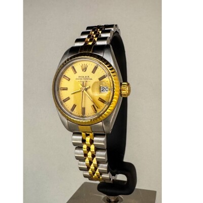 Montre Rolex Date Lady or et acier 6917.