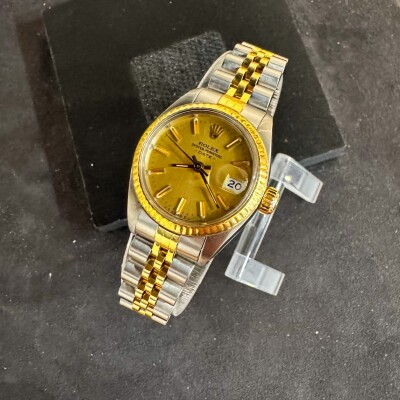 Montre Rolex Date Lady or et acier 6917.