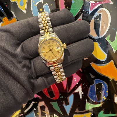 Montre Rolex Date Lady or et acier 6917.