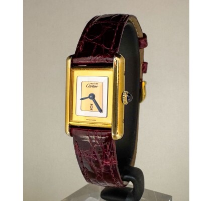 Montre Cartier Tank Must Trinity Vermeil PM.