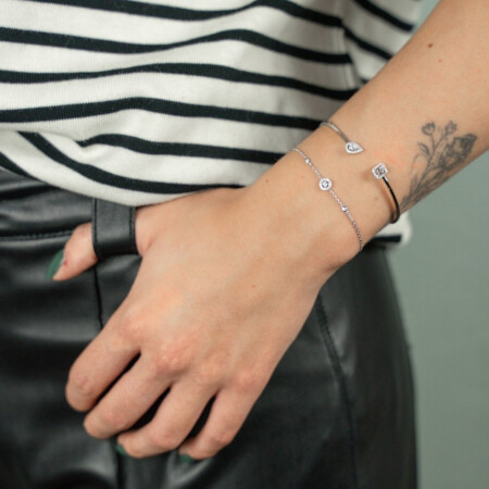 Bracelet Messika Joy XS en or blanc et diamants