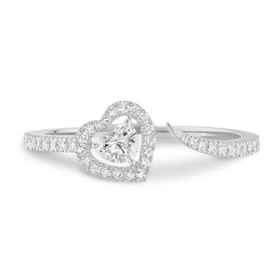 Bague Messika Joy Coeur pavée en or blanc et diamants 0.15ct