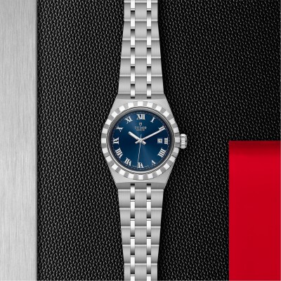 Montre TUDOR Royal boîtier en acier 28 mm, cadran bleu