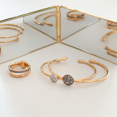 Bracelet Pomellato Sabbia en or rose et diamants