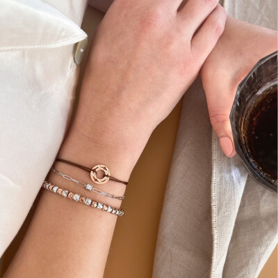 Bracelet dinh van Le Cube Diamant en or blanc et diamant