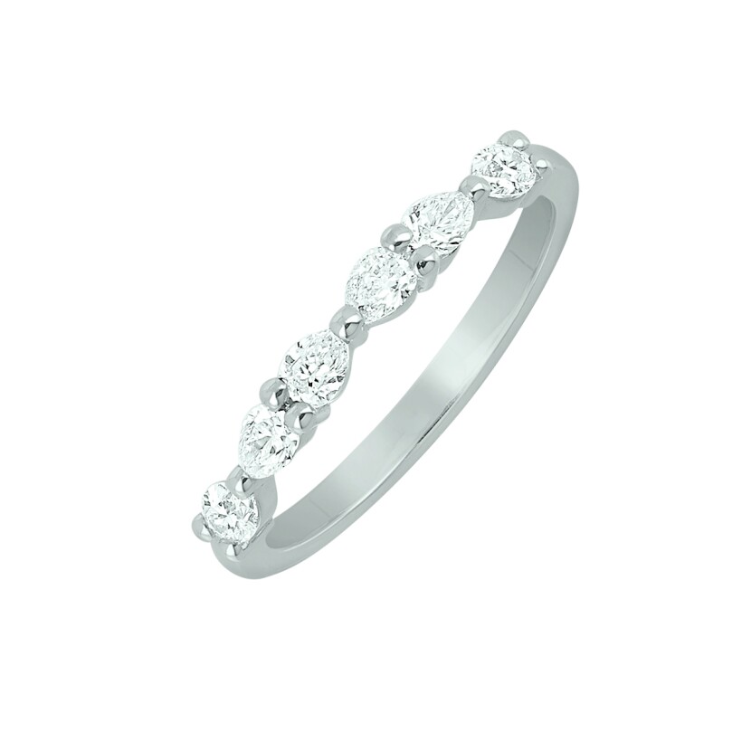 Alliance or blanc Diamants 0.48 carat sertis grains