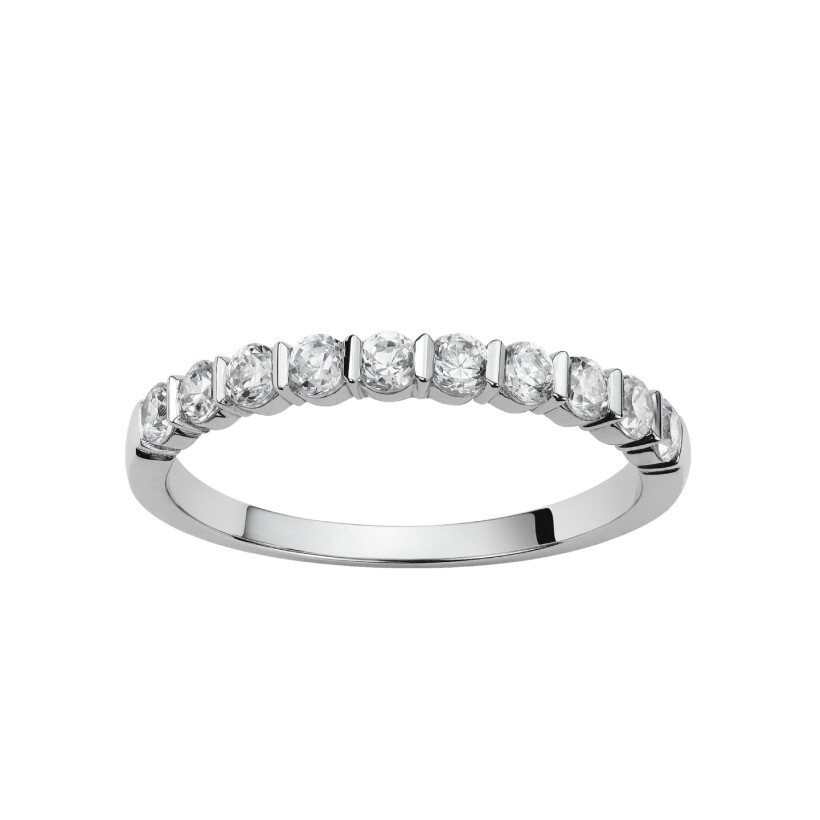 Alliance or blanc Diamants 0.72 carat sertis barettes