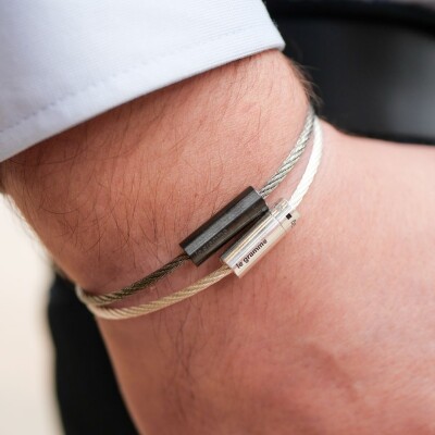 Bracelet le gramme Câble en céramique brossé, 5 grammes