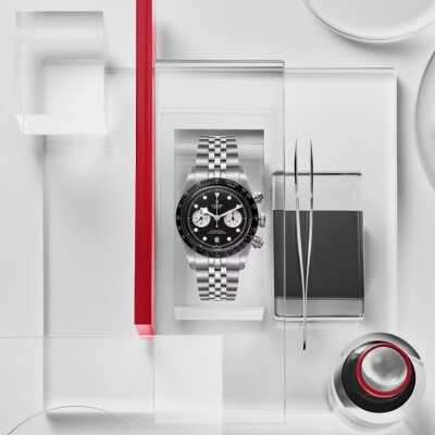 Montre TUDOR Black Bay Chrono, boîtier en acier, 41 mm, bracelet en acier 