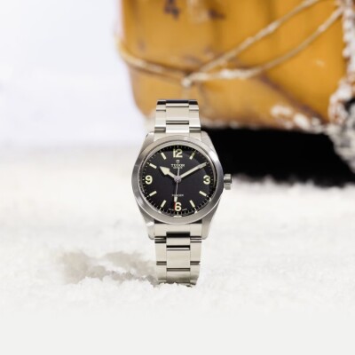 Montre TUDOR Ranger, boîtier en acier 39 mm, cadran noir