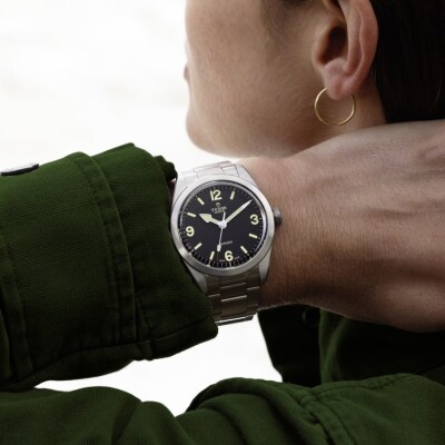 Montre TUDOR Ranger, boîtier en acier 39 mm, cadran noir