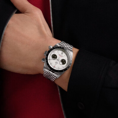 Montre TUDOR Black Bay Chrono, boîtier en acier, 41 mm, bracelet en acier