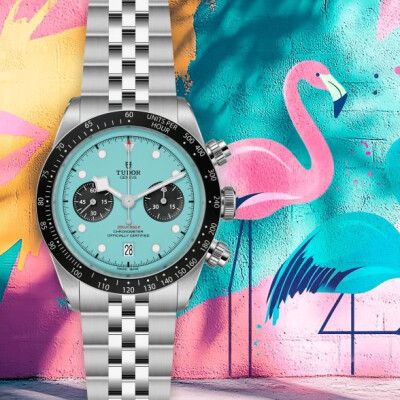 Montre TUDOR Black Bay Chrono, boîtier acier 41mm, cadran turquoise