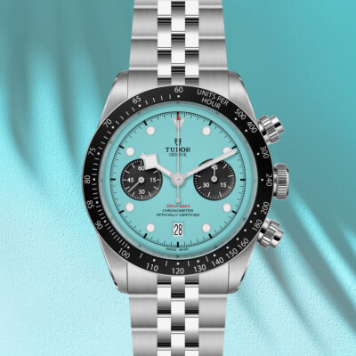 Montre TUDOR Black Bay Chrono, boîtier acier 41mm, cadran turquoise