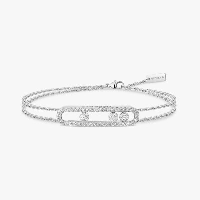 Bracelet Messika Move Classique pavé en or blanc et diamants